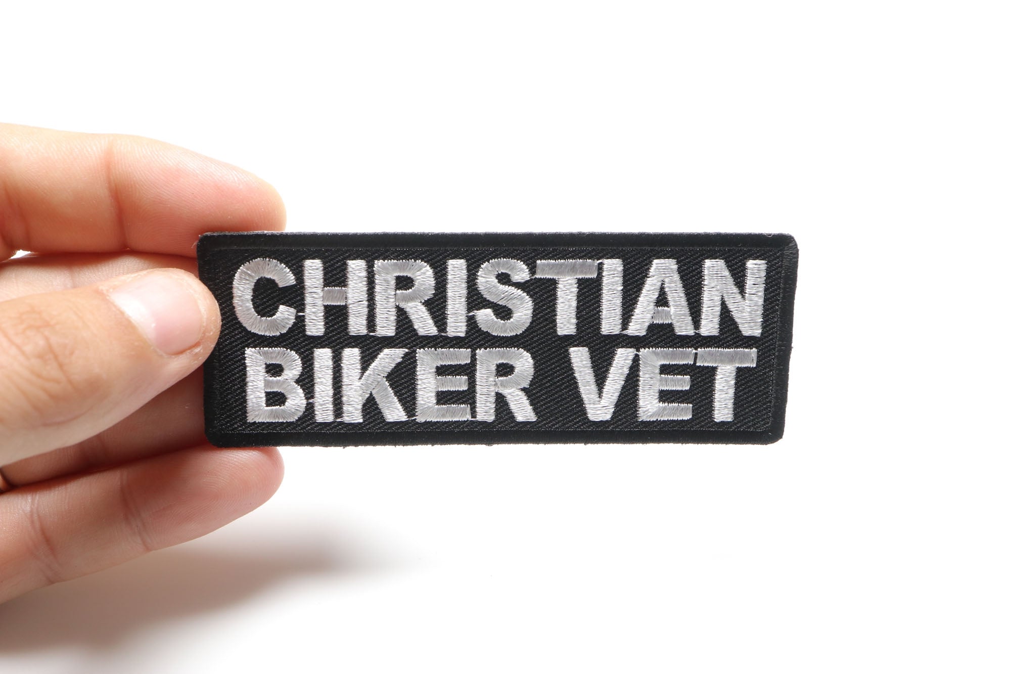 Christian Biker Patch - A Strong Representation of Faith (  4 x 3  inches )